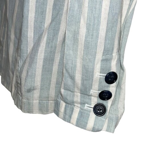FRAME summer weight chambray blue stripe blazer jacket S - Picture 4 of 5